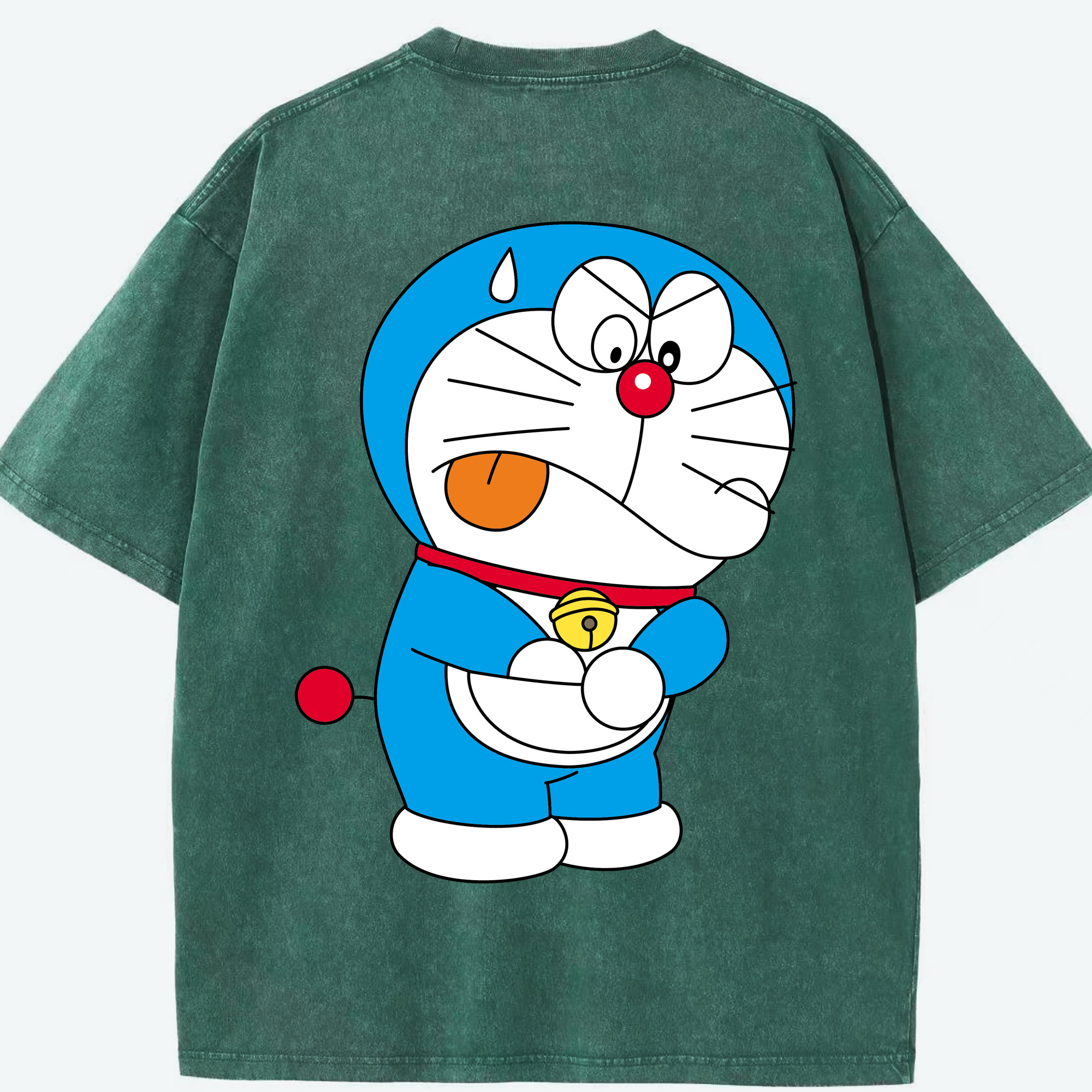 （画像用） ドラえもん Doraemon 綿100% ヴィンテージ風 半袖Tシャツ（背面プリント）